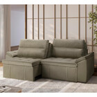 Sofá 3 Lugares Retrátil Reclinável 240cm Veludo Mirela Takei