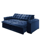 Sofá 3 Lugares Retrátil Reclinável 240cm Veludo Neusa Takei