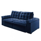 Sofá 3 Lugares Retrátil Reclinável 240cm Veludo Neusa Takei