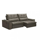 Sofá 3 Lugares Retrátil Reclinável Com Usb Veludo 210cm Muniq