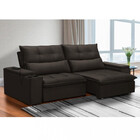 Sofá 3 Lugares Retrátil Reclinável Com Usb Veludo 210cm Muniq