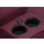 Sofá 3 Lugares Retrátil Reclinável Com Usb Veludo 210cm Muniq