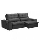 Sofá 3 Lugares Retrátil Reclinável Com Usb Veludo 230cm Muniq