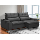 Sofá 3 Lugares Retrátil Reclinável Com Usb Veludo 230cm Muniq