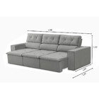 Sofá 3 Lugares Retrátil Reclinável Veludo 200cm Barém Ferguile