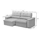 Sofá 3 Lugares Retrátil Reclinável Veludo 200cm Suíça Ferguile