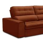 Sofá 3 Lugares Retrátil Reclinável Veludo 210cm Dublin Fergui