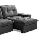 Sofá 3 Lugares Retrátil Reclinável Veludo 210cm Dublin Fergui