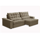 Sofá 3 Lugares Retrátil Reclinável Veludo 210cm Firenza Fergu