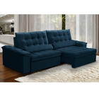 Sofá 3 Lugares Retrátil Reclinável Veludo 210cm Firenza Fergu