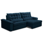 Sofá 3 Lugares Retrátil Reclinável Veludo 210cm Firenza Fergu