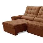 Sofá 3 Lugares Retrátil Reclinável Veludo 210cm Munique Fergu