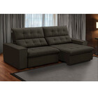 Sofá 3 Lugares Retrátil Reclinável Veludo 210cm Palermo Fergu