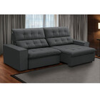 Sofá 3 Lugares Retrátil Reclinável Veludo 210cm Palermo Fergu