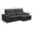 Sofá 3 Lugares Retrátil Reclinável Veludo 210cm Palermo Fergu