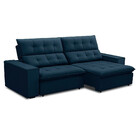 Sofá 3 Lugares Retrátil Reclinável Veludo 210cm Palermo Fergu