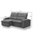 Sofá 3 Lugares Retrátil Reclinável Veludo 210cm Parma Ferguile