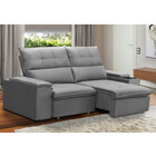 Sofá 3 Lugares Retrátil Reclinável Veludo 210cm Parma Ferguile