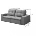 Sofá 3 Lugares Retrátil Reclinável Veludo 220cm Arizona Fergu