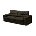 Sofá 3 Lugares Retrátil Reclinável Veludo 220cm Suíça Ferguile