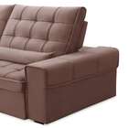 Sofá 3 Lugares Retrátil Reclinável Veludo 220cm Suíça Ferguile