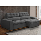 Sofá 3 Lugares Retrátil Reclinável Veludo 230cm Dublin Fergui