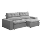 Sofá 3 Lugares Retrátil Reclinável Veludo 230cm Dublin Fergui