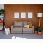 Sofá 3 Lugares Retrátil Sarov Suede Bege