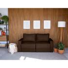 Sofá 3 Lugares Retrátil Sarov Suede Marrom