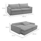 Sofá 3 Lugares Retrátil Sem Caixa Capri Veludo Cinza