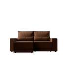 Sofá 3 Lugares Retrátil Sochi Suede Marrom