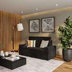 Sofá 3 Lugares Retrátil Zoé Suede Preto