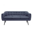 Sofá 3 Lugares Retrô Daf Mobiliário Azul Marinho
