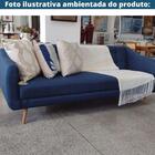 Sofá 3 Lugares Retrô Daf Mobiliário Azul Marinho