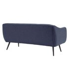 Sofá 3 Lugares Retrô Daf Mobiliário Azul Marinho