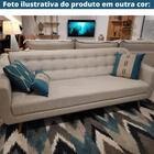 Sofá 3 Lugares Retrô Daf Mobiliário Azul Marinho