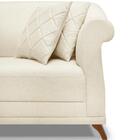 Sofa 3 Lugares Retro Polo 200cm Com Almofada Linho Ezz