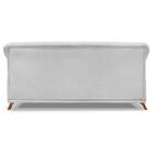 Sofa 3 Lugares Retro Polo 200cm Com Almofada Linho Ezz