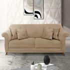 Sofa 3 Lugares Retro Polo 200cm Com Almofada Suede Ezz