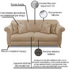 Sofa 3 Lugares Retro Polo 200cm Com Almofada Suede Ezz