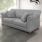 Sofa 3 Lugares Retro Polo 200cm Com Almofada Veludo Ezz