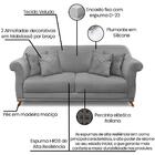 Sofa 3 Lugares Retro Polo 200cm Com Almofada Veludo Ezz