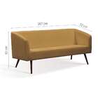 Sofá 3 Lugares Rock Veludo Dourado