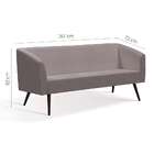 Sofá 3 Lugares Rock Veludo Fendi