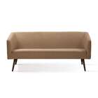 Sofá 3 Lugares Rock Veludo Marrom Claro