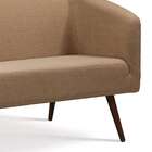 Sofá 3 Lugares Rock Veludo Marrom Claro