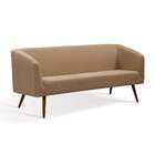 Sofá 3 Lugares Rock Veludo Marrom Claro