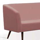 Sofá 3 Lugares Rock Veludo Rosa