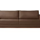 Sofá 3 Lugares Roma Bouclê 2,40m Marrom