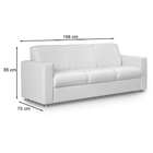 Sofá 3 Lugares Roma Corino Branco